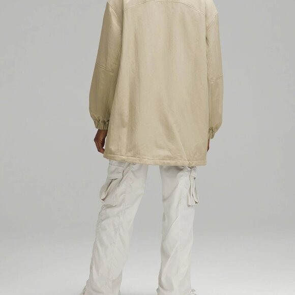 lululemon Coaches Jacket Lightweight Oversized-Fit Women Small Compass Khaki - Picture 2 of 8